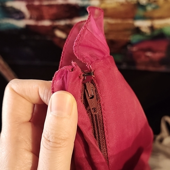 🔥Vintage Prom Dress Sheer Ruffle Sleeves AS IS - Picture 15 of 15